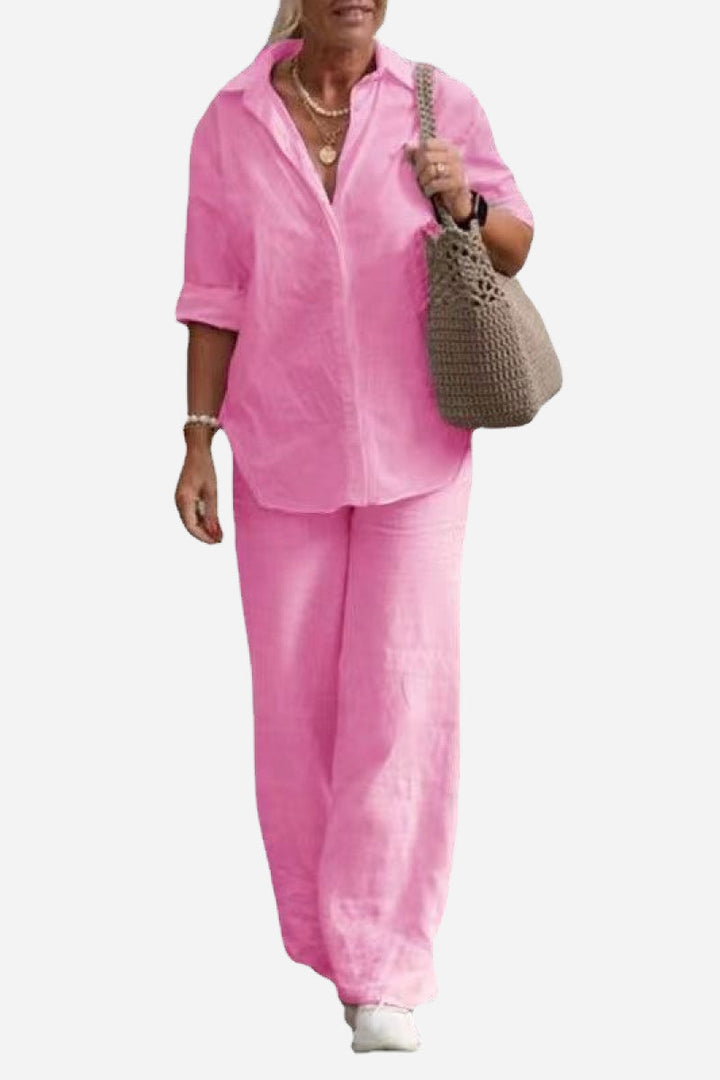 Thea Relaxed Shirt & Trousers Two-Piece Set