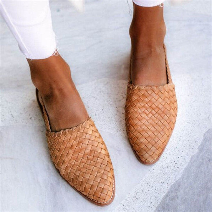 Ava Leather Woven Sandals