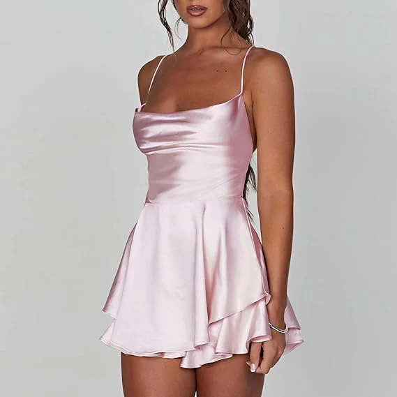 Bella Backless Satin Dress