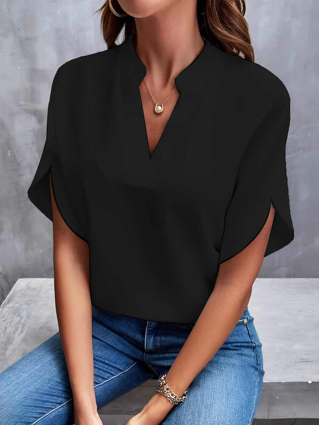 Karoline - Elegant V-neck Blouse