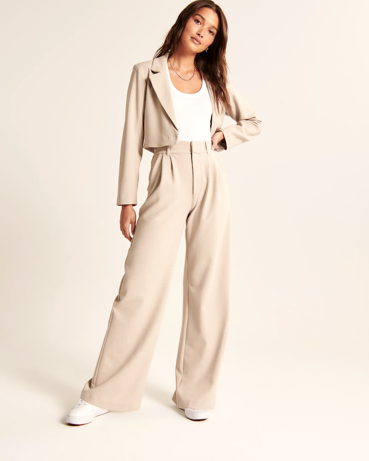 Mila Wide-Leg Tailored Pants