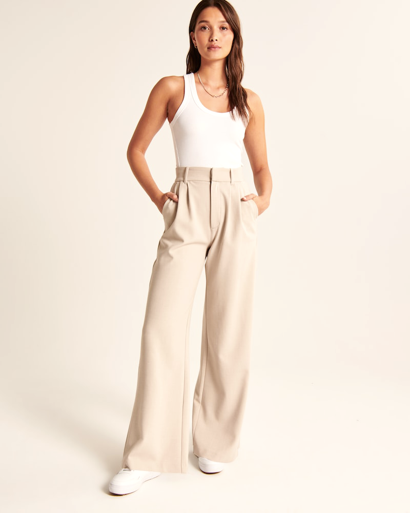 Mila Wide-Leg Tailored Pants