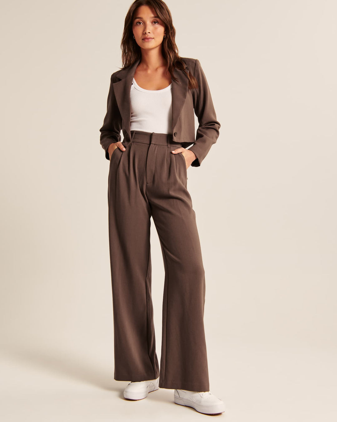 Mila Wide-Leg Tailored Pants