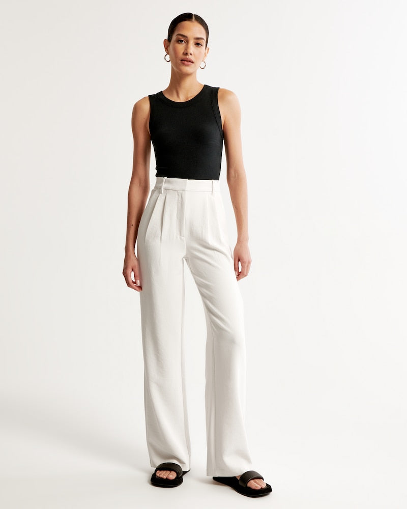 Mila Wide-Leg Tailored Pants