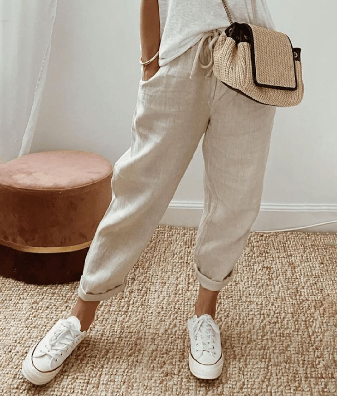 Pale | Elegant Cotton Pants