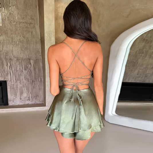 Bella Backless Satin Dress