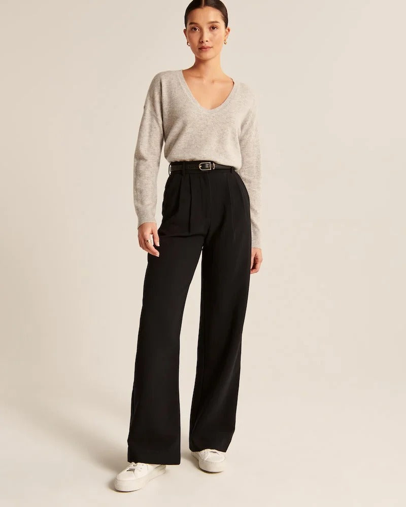 Mila Wide-Leg Tailored Pants