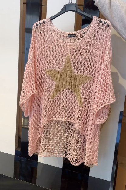 Matilda | Elegant Knitted Stars Shirt